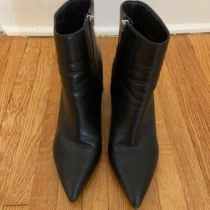Marc Fisher Black Leather Booties